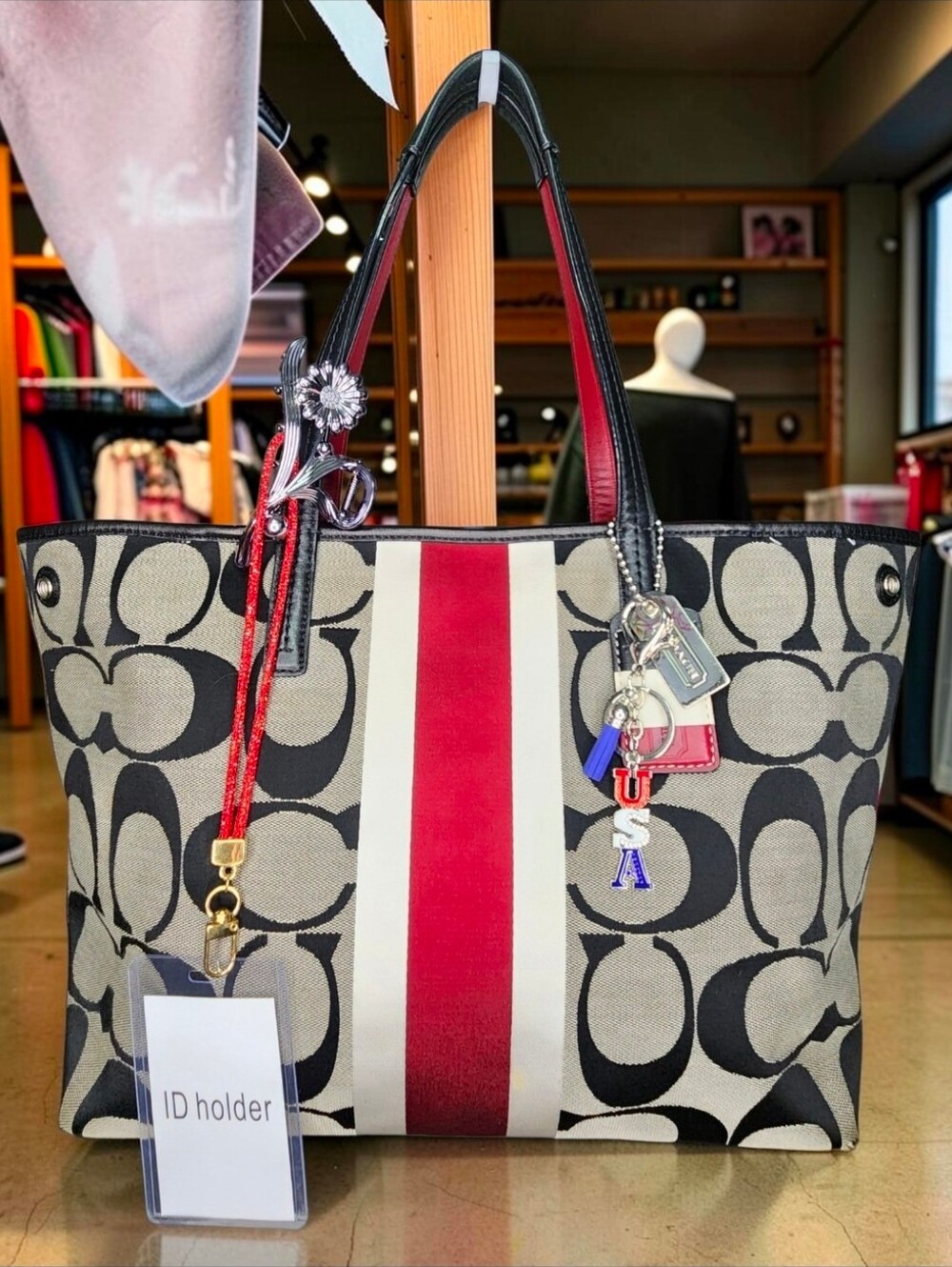 Coach Hamptons Signature Stripe Tote Bag Style No.19999